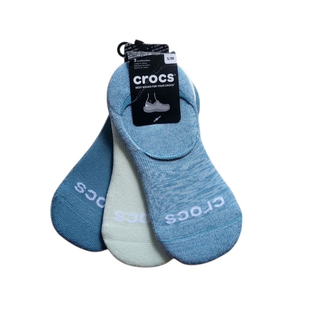 NEW Crocs Women's Footie Socks 3-Pack - Small/Medium